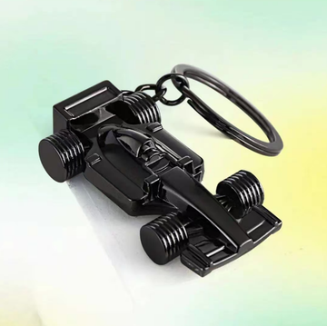 Racing Car Keychain — Solid Metal Alloy Keyring for Motorsport Fans